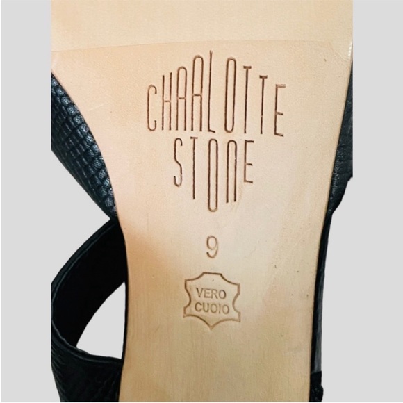 NEW! CHARLOTTE STONE NEW GINA
BLACK HEELS SIZE 9 - Picture 8 of 16